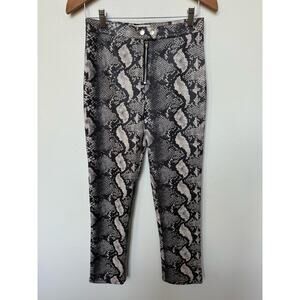 Urban Outfitters Maia Faux Leather Snakeskin High Rise Cropped Pants Women's 4